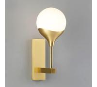 ZR98US Postmodern Minimalist - Glass Lampshade Bedroom Bedside Wall Night Light, all Copper Lamp Body Home Decoration, Chandelier