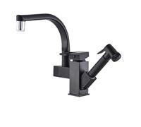 ZR98US Pull-out Kitchen Faucet with Sprayer, Brass Deck Mount Mixer for Bathroom Sink, Hot And Cold Water
