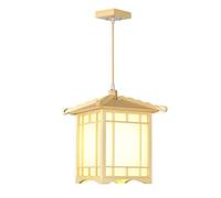 ZR98US Remote Control Stepless Dimmable Creative Personality Nordic Restaurant Japan Sushi Place Chandelier Adjustable Hanging Lights Solid Wood Ceiling Lamp Lighti/Warm Light