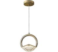 ZR98US Ring Metal Pendant Light, Iron Plating Hanging Lamp with Acrylic Decorative Shade, Suspension Lamps, Chandelier