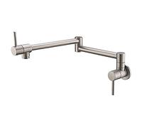 ZR98US ° Rubinetto da Cucina Girevole in Ottone, Miscelatore monocomando Doppio snodo per Cucina, Rubinetto lavello Pieghevole per Acqua Fredda