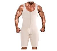 ZR98US S-6XL Plus Size Men's One-Piece Bodysuit Compression Shapewear Tummy Control Thigh Slimmer Corset Waist Trainer
