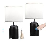 ZR98US Set di tavola Lampada a Set di 2, Multifunzionale con Accesso USB C e Controllo al Tatto, per Soggiorno o Studio (Oro, 60 cm)