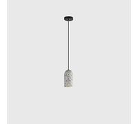 ZR98US Single Head R Cement Hanging Light Terrazzo-Style Chandelier Decorative Personality Creative Bedroom Bedside Lamp Device/Blue