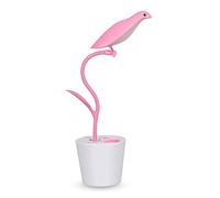 ZR98US Soggiorno Forma di Uccello scrivania da Tavolo, USB può Essere caricata per la Protezione degli Occhi Impara Piccola Lettura a Risparmio energetico Home Lampada (Rosa)
