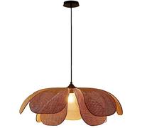 ZR98US Southeast Asian Rattan Hanging Light,Handmade Weaving Lampshade Decorative Lamp,Home Decoration Ceiling Chandelier,for Kitchen Island Living Dining Room