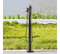 ZR98US Stainless Steel Garden Water Column with Faucet & Spray - Floor Mounted Water Feature for Courtyard Irrigation And Watering