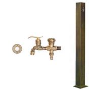 ZR98US Stainless Steel Vertical Square Water Column Dispenser Hydrant, Freestanding Garden Faucet for Family Use, Ideal for Villas And Courtyards