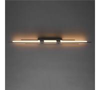 ZR98US Strip Linear Lamp, Acrylic Long Light Shade Warm Ceiling for Bathroom Kitchen Entry Porch(Black,40cm/15.74in)