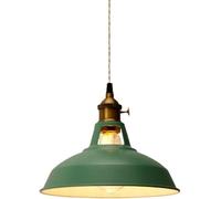 ZR98US Style Colored Iron Pendant Ceiling Fixture, Metal Lamp Shade, Restaurant Bar Decoration Hanging Light, Chandelier