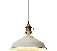 ZR98US Style Colored Iron Pendant Ceiling Fixture, Metal Lamp Shade, Restaurant Bar Decoration Hanging Light, Chandelier