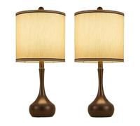ZR98US Table Lamp 2-Pack, Temperatura Calda/Tiara/Scuro, Ammaia, Studiolo, Ufficio, Decorazione Casa (Giallo)
