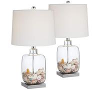 ZR98US Table Lamp Cielo Vetro Liscio con Scudo di Drumm per Stanze da Lettre, Ufficio o Spazio Esterno