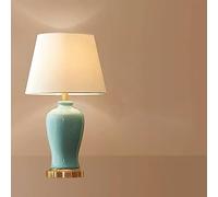 ZR98US Touch Bedside Lamps for Living roomNordic Light Luxury American Ceramic Table Lamp Pure Copper Creative New Chinese(Color:A,Size:Remote Control)