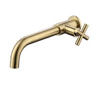 ZR98US Wall Fixtures Brass Bathroom Faucet Cold Black/Chrome/Gold (Color : C Size (As Shown in The)