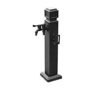 ZR98US Water Column, Freestanding Vertical Garden Water Dispenser Hydrant with Dual Faucet, Stainless Steel Outdoor Water Feature