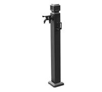 ZR98US Water Column, Freestanding Vertical Garden Water Dispenser Hydrant with Dual Faucet, Stainless Steel Outdoor Water Feature