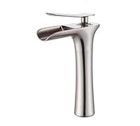 ZR98US Waterfall Taps for Bathroom Sink, Single Handle Basin Tap with Waterfall Spout, Antique Tall