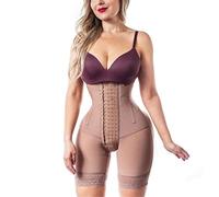 ZR98US Woman Bust Tummy Control Shapewear Postpartum Body Shaper Post Liposuction Bodysuit Hook Eye High Waist