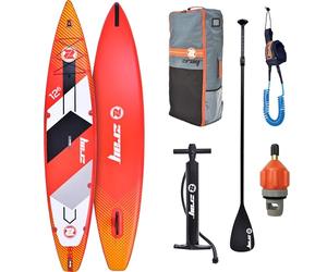 ZRAY R1 Racing SUP Board Set completo 381 x 76 x 15 cm | Stand Up Paddle Board gonfiabile per 1 persona | tavola da tour veloce con pompa, pagaia e zaino | SUP robusto per allenamento e corsa