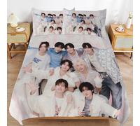 ZRCLXLVU Stray Kids Affidabile Filo Stitch Comfort Fit Strati Biancheria Da Letto Cerniera Uso Set Copripiumino Stile Quotidiano