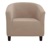 ZRCYXDW Elasticizzat Copripoltrona Chesterfield, Scacchi Copripoltrona Club Morbido Con Fondo Elasticizzato Copripoltrona Da Cocktail Chesterfield Rimovibile Protettore Di Mobili-Cachi-1 Pezzo