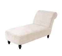 ZRCYXDW Elasticizzat Fodera Per Chaise Longue, Morbido Velluto Copri Chaise Longue Senza Braccioli Antiscivolo Rimovibile Lavabile Senza Braccioli Per Soggiorno Per Soggiorno-beige-1 Pezzo