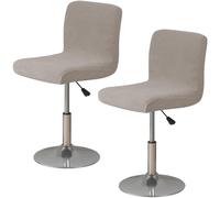 ZRCYXDW Fodera Per Sgabello Da Bar 2 Pezzi, Elasticizzato Coprisedie Per Bar Con Schienale Basso Spandex Lavabile Girevole Coprisgabelli Cucina Per Sala Da Pranzo-Cachi-2 Posto