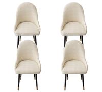 ZRCYXDW Fodera Poltroncina Sala Pranzo Elasticizzat, Copripoltrona Con Braccioli Rimovibile Copertura Sedia Da Scrivania Lavabile Per Sala Da Pranzo Décor-beige-Set di 4