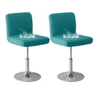 ZRCYXDW Fodera Sgabello da Bar Impermeabile-Blu turchese-2 Pezzi