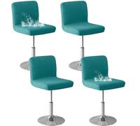 ZRCYXDW Fodera Sgabello da Bar Impermeabile-Blu turchese-4 Pezzi