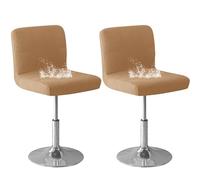 ZRCYXDW Fodere Per Sgabelli Da Bar, Impermeabile Girevole Coprisgabelli Cucina Con Schienale Basso Morbido Fodera Per Sgabello Da Bar Antiscivolo Per Sedia Girevole, Sedia Da Pranzo-Cachi-2 Pezzi