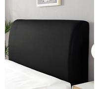 ZRCYXDW Spandex Copri Testata Letto, Elasticizzat Copertura Per Testiera Per Letto Morbido Completamente Avvolgente Copritestiera Lavabile Per Camera Da Letto Hotel-Nero-210-230cm