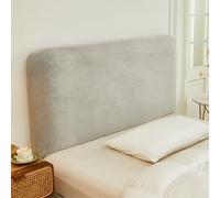 ZRCYXDW Velluto Copertura Per Testiera Per Letto, Morbida Copri Testata Letto Elasticizzato Camera Copritestiera Universale Lavabile-Grigio Chiaro-120cm(47.2in)
