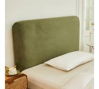 ZRCYXDW Velluto Copertura Per Testiera Per Letto, Morbida Copri Testata Letto Elasticizzato Camera Copritestiera Universale Lavabile-Verde-120cm(47.2in)