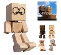 ZrdlqlLcjxy Shaking Wooden Man Figurine, Shaking Feet Wooden Doll, Handmade Shaking Feet W-ooden Doll, Funny Car Dashboard Decor, Little Nerdy Dolls Gifts for Wife Daughter (C)