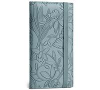 Zreal Copertina per libretto degli assegni per uomo e donna, motivo pelle di serpente, Azzurro chiaro, Minimalista