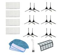 ZRF HEPA Filtro Spazzola Laterale Tergicristallo Panno Kit di Ricambio, Scatola Polvere Cartone Grigio Per Blaupunkt Bluebot XSMART Robot Aspirapolvere Accessori