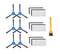 ZRF Kit di ricambio per robot aspirapolvere Bagotte BG600 BG700 BG800, 6 spazzole laterali, 6 filtri HEPA (1 spazzola per la pulizia)