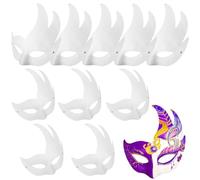 zrfgbxim 10 Pz DIY Maschera Cigno Bianca Vuota, Maschera di Cigno, DIY Dipinta Mano Maschere Carnevale da Colorare di Carta Bianca, Maschera Carnevale Halloween Natale Cosplay - Cigno