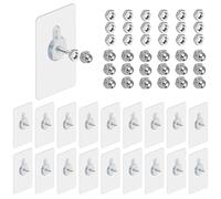 zrfgbxim 18 Pezzi Ganci Adesivi per Quadri, Chiodi Adesivi per Quadri Muro, Appendi Quadri Adesivi Senza Chiodi Trasparenti, Chiodi Autoadesivi per Appendere Foto, Dipinti, Specchi e Altri (12MM)