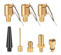 zrfgbxim 3 Pz Adattatore Valvola Presta Bici e 5 Pz Adattatore Pompa Bicicletta, 8mm Leva per Valvola per Auto Pneumatici Palloncini e Cuscini d'Aria Mandrino ad Aria in Ottone per Bosch EasyPump