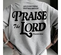 Zrgoth Maglietta a maniche corte versatile e minimalista con grafica per uomo | Stile a tema Salmi della Bibbia L,M,S,XL,XS,XXLGrafico,LetterePoliestere