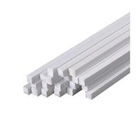 ZRHMCJEN Barre in Plastica Abs Di Forma Quadrata, per Modellismo Fai da Te, Lunghezza 500 Mm/Side Length:4Mm(20Pcs)