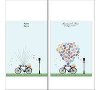 ZRHWSPD Albero delle Impronte Digitali del Matrimonio Matrimonio Fingerprint Tree Canvas Painting Libro degli Ospiti Fai da Te for la Decorazione della Festa(Color03,50x70cm 20x28inch)