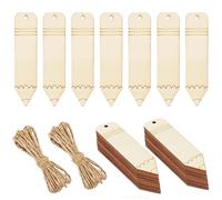 ZRHWSPD Bastoncini Legno 10/20 Pezzi Etichette in Legno a Forma di Matita Fai da Te, segnalibro, Etichette appese Non Finite, Decorazioni(20pcs)