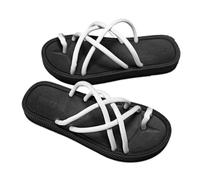 ZRHWSPD Ciabatte Paglia Donna Flip Flops Woven Rope Slippers Non Slip Resistant Casual Versatile Sandals(GReY,43)