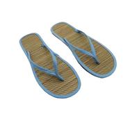 ZRHWSPD Ciabatte Paglia Donna Rattan Grass Flat Sandals Flip Flop Home Slippers(Blue,36)