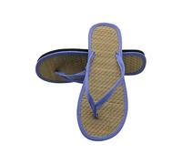 ZRHWSPD Ciabatte Paglia Donna Rattan Grass Flat Sandals Flip Flop Home Slippers(Purple,37)
