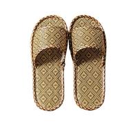 ZRHWSPD Ciabatte Paglia Donna Rattan Linen Slippers Wisteria Woven Indoor Slides Shoes(Color5,40-41)